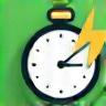Clock and lightning bolt for quick turnaround
